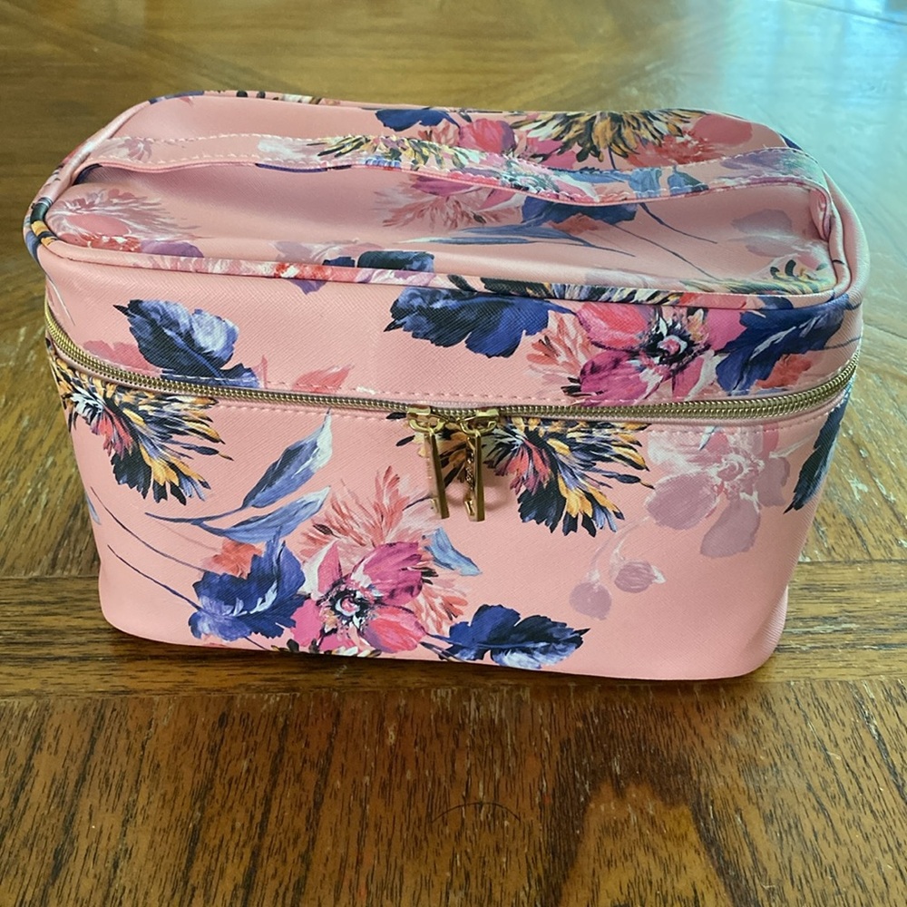Trina Turk Floral Pink Cosmetic Bag